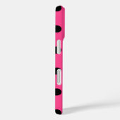 Coques Case-Mate iPhone Pois roses et noirs (Verso / Droite)