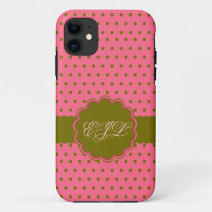 Etui iPhone Case-Mate Pois roses et verts