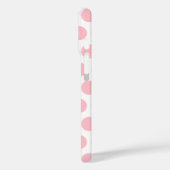 Coques Case-Mate iPhone Pois roses Monogrammes (Verso / Gauche)