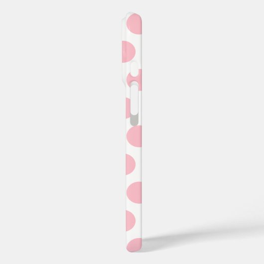 Coques Case-Mate iPhone Pois roses Monogrammes (Verso / Gauche)