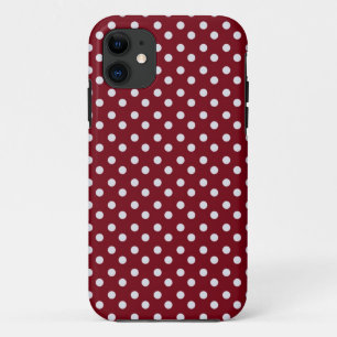 Coques Pour iPhone Pois rouge et blanc de motif de point de polka de