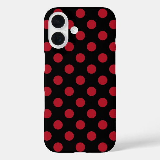 Coques Case-Mate iPhone Pois rouge et noir (Verso)