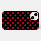 Coques Case-Mate iPhone Pois rouge et noir (Verso (horizontal))
