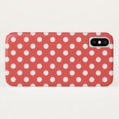 Coques Case-Mate iPhone Pois rouges et blancs (Dos (Horizontal))