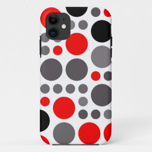 Etui iPhone Case-Mate Pois rouges, noirs et gris sans soudure