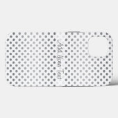 Coques Case-Mate iPhone Pois Silver Gradient par Shirley Taylor (Verso (horizontal))
