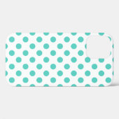 Coques Case-Mate iPhone Pois turquoise (Verso (horizontal))