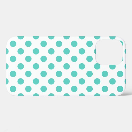 Coques Case-Mate iPhone Pois turquoise (Verso (horizontal))