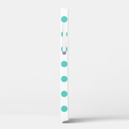 Coques Case-Mate iPhone Pois turquoise (Verso / Gauche)