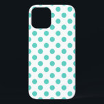 Etui iPhone Case-Mate Pois turquoise<br><div class="desc">Pois turquoise sur arrière - plan blanc</div>