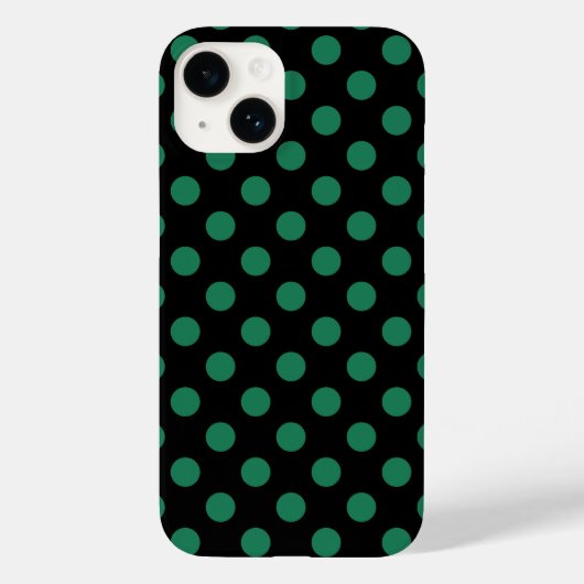 Coques Case-Mate iPhone Pois vert et noir (Verso)