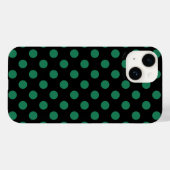 Coques Case-Mate iPhone Pois vert et noir (Verso (horizontal))