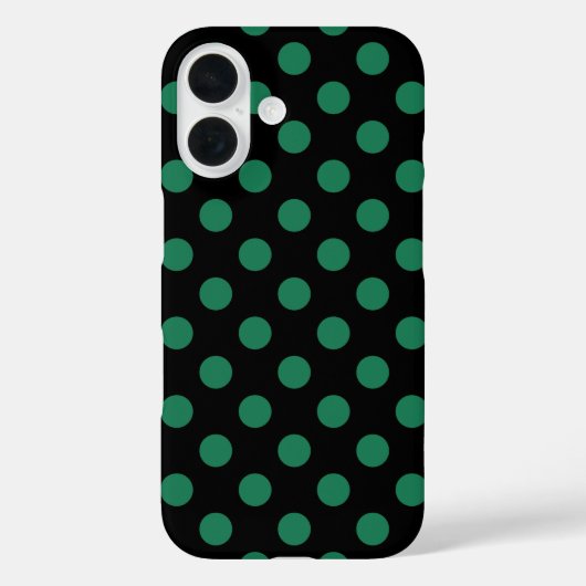 Coques Case-Mate iPhone Pois vert et noir (Verso)