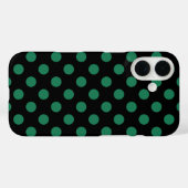 Coques Case-Mate iPhone Pois vert et noir (Verso (horizontal))