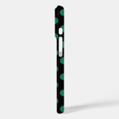 Coques Case-Mate iPhone Pois vert et noir (Verso / Gauche)