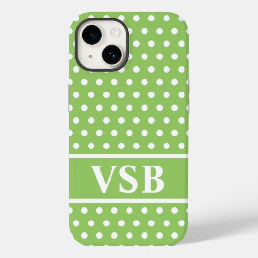 Coques Case-Mate iPhone Pois verts (Verso)