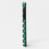 Coques Case-Mate iPhone pois verts, blancs et verts (Dos/Gauche)