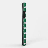 Coques Case-Mate iPhone pois verts, blancs et verts (Dos/Droite)