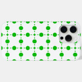 Coques Case-Mate iPhone Pois verts, Motif à points Polka, points, pointill (Verso (horizontal))