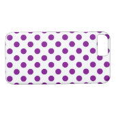 Coques Case-Mate iPhone Pois violets et blancs (Dos (Horizontal))