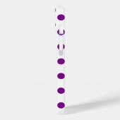 Coques Case-Mate iPhone Pois violets et blancs (Verso / Gauche)