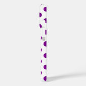 Coques Case-Mate iPhone Pois violets et blancs (Verso / Gauche)