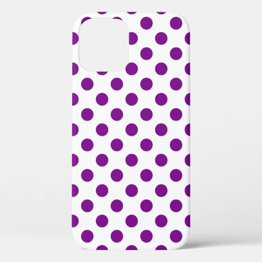 Coques Case-Mate iPhone Pois violets et blancs (Verso)