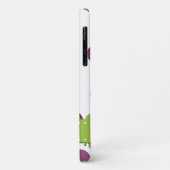 Coques Case-Mate iPhone Pois violets, Pois verts, Monogramme (Dos/Gauche)