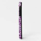 Coques Case-Mate iPhone Pois violets sur Arrière - plan blanc (Dos/Gauche)