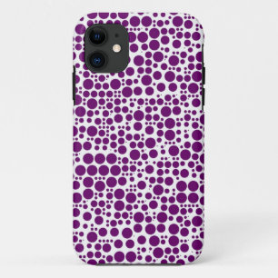 Etui iPhone Case-Mate Pois violets sur Arrière - plan blanc
