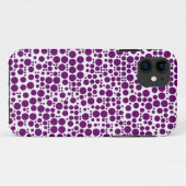 Coques Case-Mate iPhone Pois violets sur Arrière - plan blanc (Dos (Horizontal))