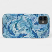 Coques Case-Mate iPhone Poisson Bleu Mystique Flowing Harmony (Dos (Horizontal))