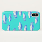 Coques Case-Mate iPhone Poisson bleu turquoise (Dos (Horizontal))