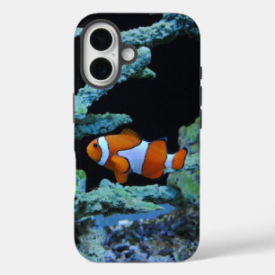 Coques iPhone 16 Poisson clown en corail