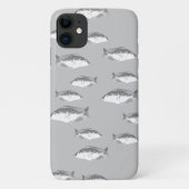 Coques Case-Mate iPhone Poisson gris monochrome (Dos)