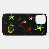 Coques Case-Mate iPhone Poisson jaune, noir et marron sans soudure motif. (Verso (horizontal))