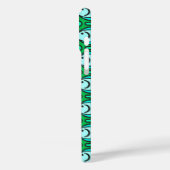Coques Case-Mate iPhone Poisson moderne du milieu du siècle, vert jade et  (Verso / Gauche)