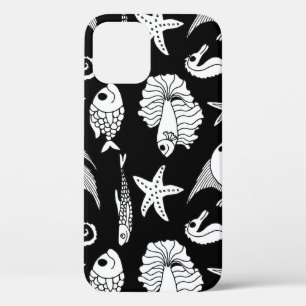 Case-Mate iPhone Case Poisson Motif : Motif noir blanc.