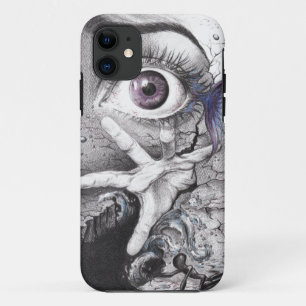 Etui iPhone Case-Mate Poisson oculaire et main Dessin au crayon surréali
