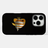 Coques Case-Mate iPhone Poisson-papillon de récif Black 4 Luxe iPhone 16 P (Verso (horizontal))