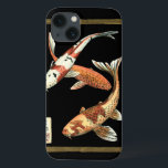iPhone 13 Case Poisson rouge de Koi de deux Japonais sur<br><div class="desc">Cette image représente le poisson rouge orange coloré lumineux de deux Koi sur l'arrière - plan noir élégant. Cette copie contemporaine de beaux-arts des détails inspirés japonais et orientaux traditionnels ajoutera le caractère à n'importe quel produit de Zazzle.</div>