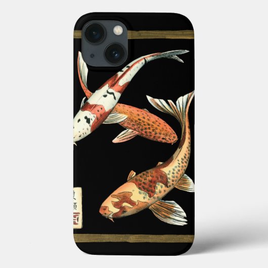 Coques Case-Mate iPhone Poisson rouge de Koi de deux Japonais sur (Verso)