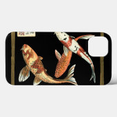 Coques Case-Mate iPhone Poisson rouge de Koi de deux Japonais sur (Verso (horizontal))