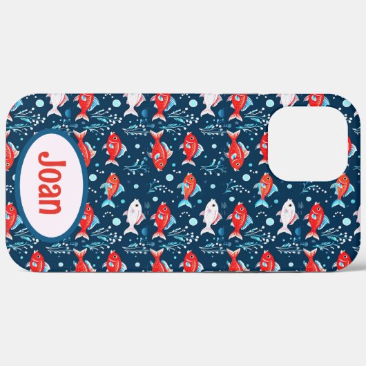 Coques Case-Mate iPhone Poisson rouge et blanc (Verso (horizontal))