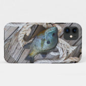 Coques Case-Mate iPhone Poisson rouge sur quai et corde (Dos (Horizontal))