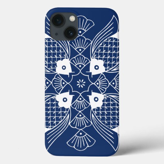 Coques Case-Mate iPhone Poisson sous-marin avec Arrière - plan bleu (Verso)