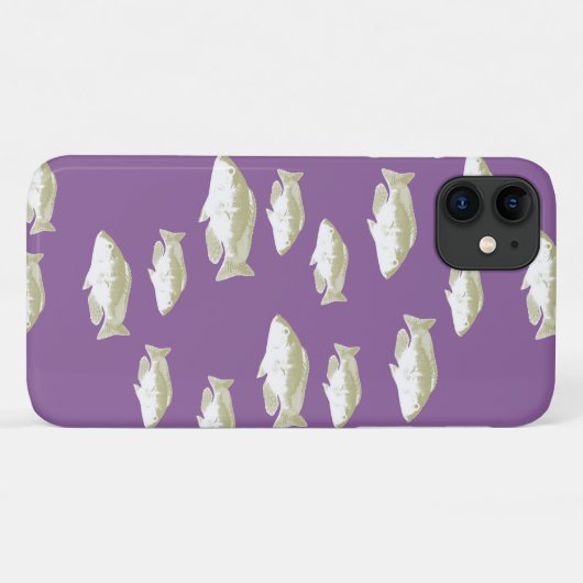 Coques Case-Mate iPhone Poisson sur violet (Dos (Horizontal))