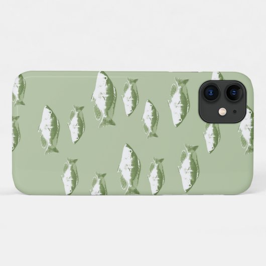 Coques Case-Mate iPhone Poisson vert olive (Dos (Horizontal))