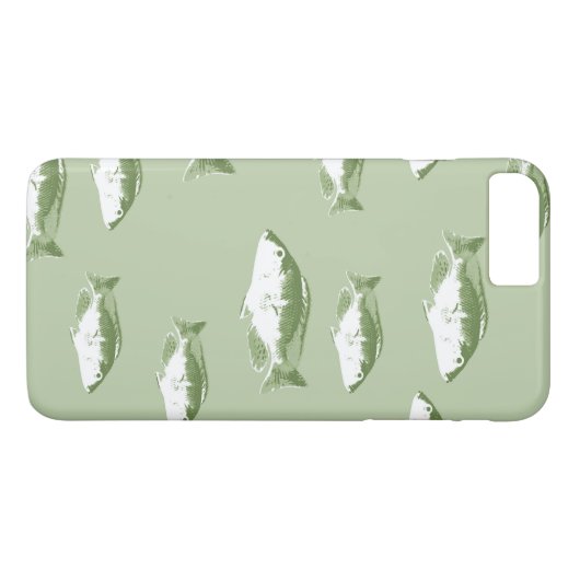 Coques Case-Mate iPhone Poisson vert olive (Dos (Horizontal))