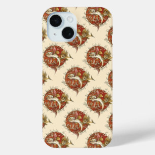 Coque Pour iPhone 15 Poisson volant japonais vintage et Bambou Art Feui